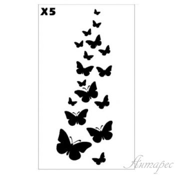 Бабочки 15x25