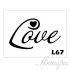 Трафарет для блеск и био тату. Love 9х7