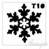 Трафарет для блеск и био тату. Снежинка 5х5